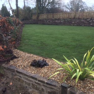 Garden clearance, new lawn and fencing